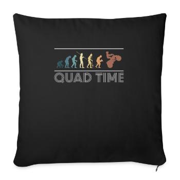 Vintage Retro Evolution Quad Time Shirt Gift - Sofa pillowcase 17,3'' x 17,3'' (45 x 45 cm) - black - Front