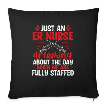 Emergency Medical Nurse Funny ER Nurse ER Tech - Sofa pillowcase 17,3'' x 17,3'' (45 x 45 cm) - black - Front