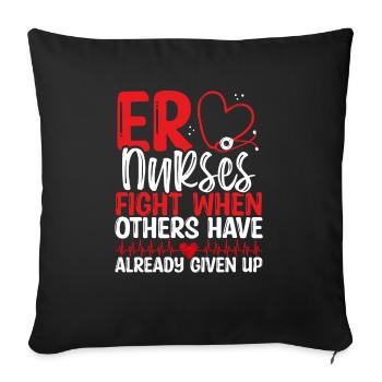 Emergency Medical Nurse ER Technician ER Nurse - Sofa pillowcase 17,3'' x 17,3'' (45 x 45 cm) - black - Front