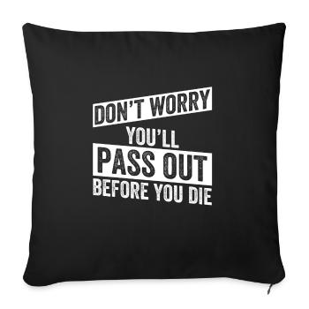 Entraîneur personnel drôle - Housse de coussin décorative 45 x 45 cm - noir - Devant