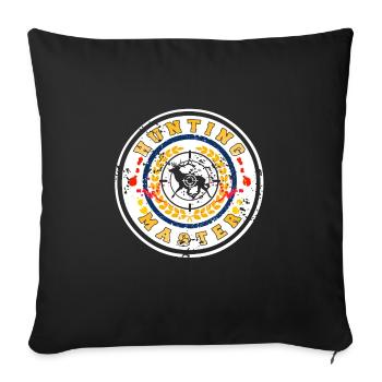 Vintage Hunting Master Awesome Hunting Designs - Sofa pillowcase 17,3'' x 17,3'' (45 x 45 cm) - black - Front
