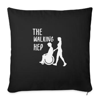 Hep Healer Social Professions Motive - Sofa pillowcase 17,3'' x 17,3'' (45 x 45 cm) - black - Front