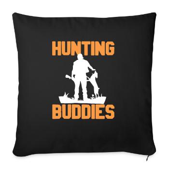 Hunting Buddies Awesome Hunter T-Shirt - Sofa pillowcase 17,3'' x 17,3'' (45 x 45 cm) - black - Front