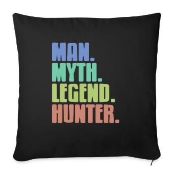 Retro Vintage Man. Myth. Legend. Hunter. Design - Sofakissenbezug 45 x 45 cm - Schwarz - Vorne