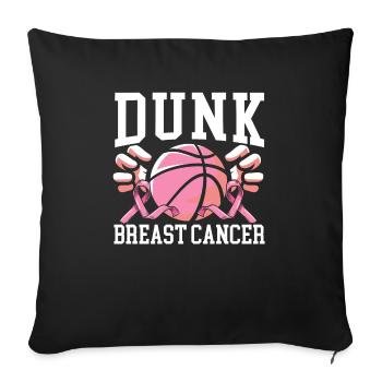 Dunk Breast Cancer Basketball Player Breast Cancer - Sofa pillowcase 17,3'' x 17,3'' (45 x 45 cm) - black - Front