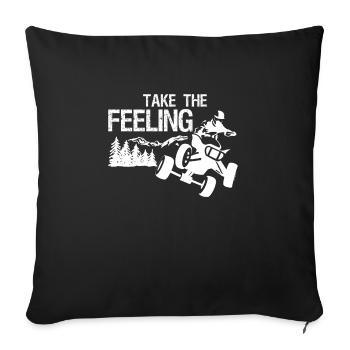 Take The Feeling Quad Driver Shirt Gift - Sofa pillowcase 17,3'' x 17,3'' (45 x 45 cm) - black - Front