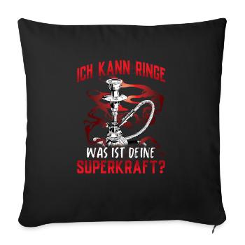 Shisha - Sofakissenbezug 45 x 45 cm - Schwarz - Vorne