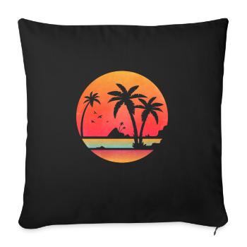 Ocean Wave Geschenkidee Strand - Sofakissenbezug 45 x 45 cm - Schwarz - Vorne