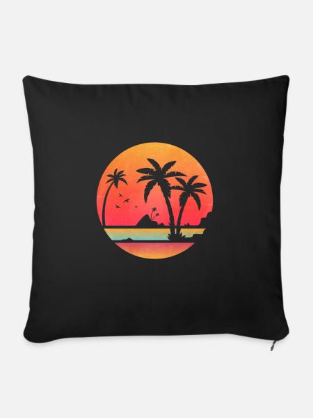 Ocean Wave Geschenkidee Strand - Sofakissenbezug 45 x 45 cm - Schwarz