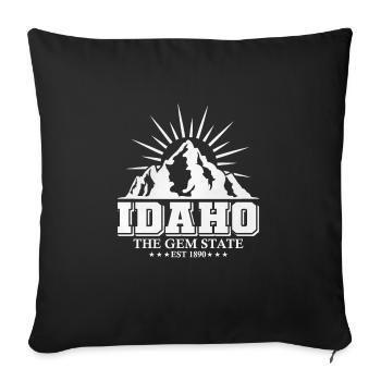 Idaho Berge Weinlese - Sofakissenbezug 45 x 45 cm - Schwarz - Vorne