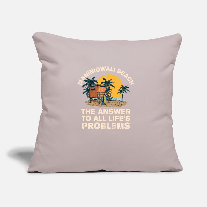 Maniniowali Beach Answer To All Life's Problems Sofa pillowcase 17,3'' x 17,3'' (45 x 45 cm)