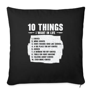 Knifemaking Knife Making Bladesmith Smithing Knife - Sofa pillowcase 17,3'' x 17,3'' (45 x 45 cm) - black - Front