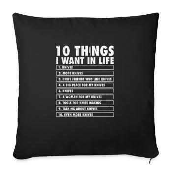 Knifemaking Knife Making Bladesmith Smithing Knife - Sofa pillowcase 17,3'' x 17,3'' (45 x 45 cm) - black - Front