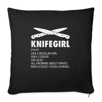 Knifemaking Knife Making Bladesmith Smithing Knife - Sofa pillowcase 17,3'' x 17,3'' (45 x 45 cm) - black - Front