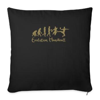 Evolution Handball Cadeau - Housse de coussin décorative 45 x 45 cm - noir - Devant