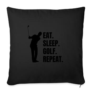 Golf Golfer Golf Club Saying Golf Ball - Sofa pillowcase 17,3'' x 17,3'' (45 x 45 cm) - black - Front