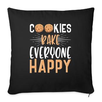 Chocolate Chip Cookies Chocoholic Lifestyle Gesche - Sofa pillowcase 17,3'' x 17,3'' (45 x 45 cm) - black - Front