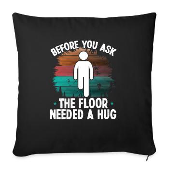 Funny Leg Amputee a hug Amputated Leg Survivor - Sofa pillowcase 17,3'' x 17,3'' (45 x 45 cm) - black - Front