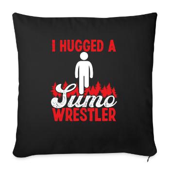 Amputation de jambe Humour drôle Amputé Survivant de jambe - Housse de coussin décorative 45 x 45 cm - noir - Devant