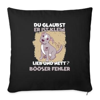 Pitbull Terrier Hundeliebhaber Geschenk Pit Bull - Sofakissenbezug 45 x 45 cm - Schwarz - Vorne