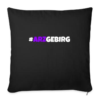 Arzgebirg mei Haamit - Sofakissenbezug 45 x 45 cm - Schwarz - Vorne