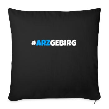 Arzgebirg mei Haamit - Sofakissenbezug 45 x 45 cm - Schwarz - Vorne