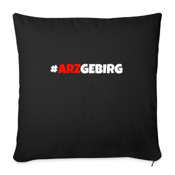 Arzgebirg mei Haamit - Sofakissenbezug 45 x 45 cm - Schwarz - Vorne