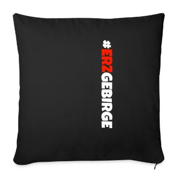 Arzgebirg mei Haamit - Sofakissenbezug 45 x 45 cm - Schwarz - Vorne