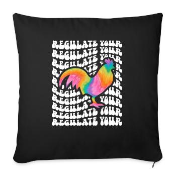 Régulez votre teinture de cravate de coq - Housse de coussin décorative 45 x 45 cm - noir - Devant