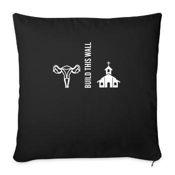 Build this Wall - Sofa pillowcase 17,3'' x 17,3'' (45 x 45 cm) - black - Front