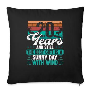20 Year Old Kitesurfer Kiteboarding 20 Birthday - Sofakissenbezug 45 x 45 cm - Schwarz - Vorne