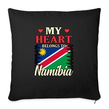 Namibia - Sofakissenbezug 45 x 45 cm - Schwarz - Vorne