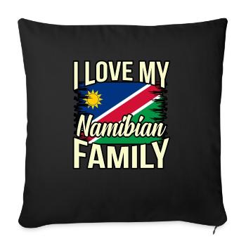 Namibia - Sofakissenbezug 45 x 45 cm - Schwarz - Vorne