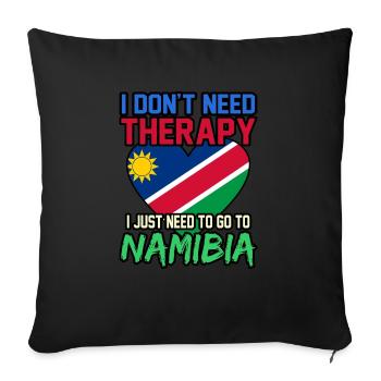 Namibia - Sofakissenbezug 45 x 45 cm - Schwarz - Vorne