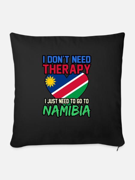 Namibia - Sofakissenbezug 45 x 45 cm - Schwarz
