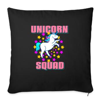 Unicorn Squad Impressionnant T-Shirt Éblouissant Cadeau - Housse de coussin décorative 45 x 45 cm - noir - Devant