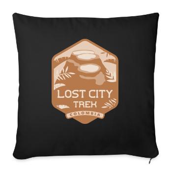 Lost City Trek - Kolumbien - Sofakissenbezug 45 x 45 cm - Schwarz - Vorne