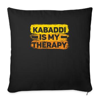 Kabaddi Is My Therapy Indian Team Sport Raider - Sofa pillowcase 17,3'' x 17,3'' (45 x 45 cm) - black - Front