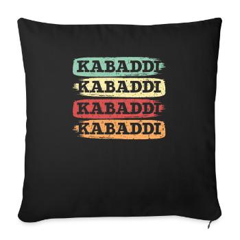 Retro Kabaddi Indian Game Team Sport Raider - Sofa pillowcase 17,3'' x 17,3'' (45 x 45 cm) - black - Front