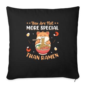 Nicht Spezieller Als Ramen-Nudeln Fun Noodle - Sofakissenbezug 45 x 45 cm - Schwarz - Vorne