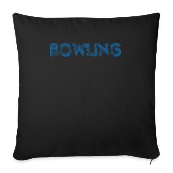 Bowling frau - Sofakissenbezug 45 x 45 cm - Schwarz - Vorne