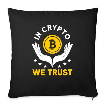 Crypto - Housse de coussin décorative 45 x 45 cm - noir - Devant