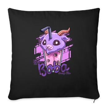 Bubble Tea Nu Goth Style - Otaku Bubble Tea - Sofakissenbezug 45 x 45 cm - Schwarz - Vorne