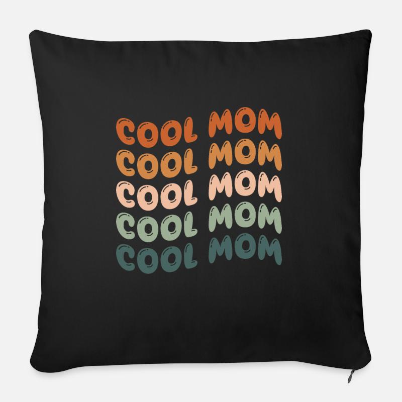 Cool Mom - Sofakissenbezug 45 x 45 cm - Schwarz
