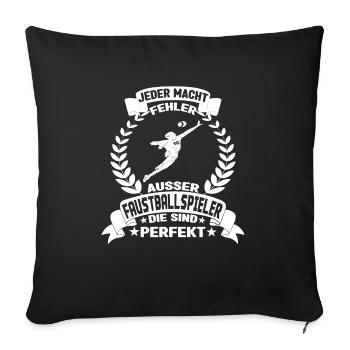 Faustball Alle machen Fehler - Sofakissenbezug 45 x 45 cm - Schwarz - Vorne