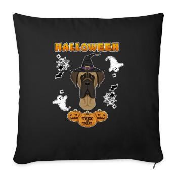 Happy Halloween I Dog Lover I Mastiff - Sofa pillowcase 17,3'' x 17,3'' (45 x 45 cm) - black - Front