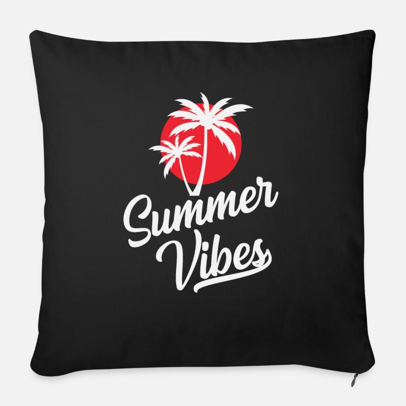 Summer Vibes - Sofakissenbezug 45 x 45 cm - Schwarz