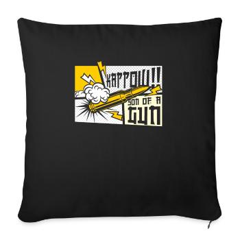 Kappow Bullets Gun Explosion Big bang Aesthetic - Sofakissenbezug 45 x 45 cm - Schwarz - Vorne