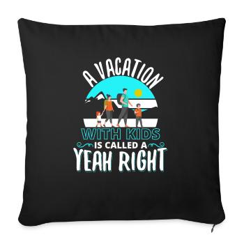 Vacation Family Vacation Family Trips - Sofa pillowcase 17,3'' x 17,3'' (45 x 45 cm) - black - Front
