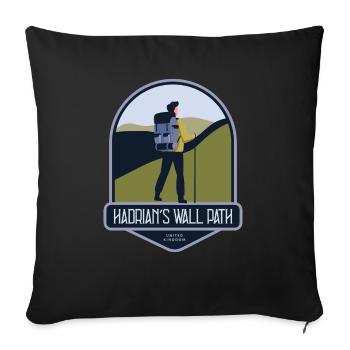 Hadrian's Wall Path - Vereinigtes Königreich - Sofakissenbezug 45 x 45 cm - Schwarz - Vorne